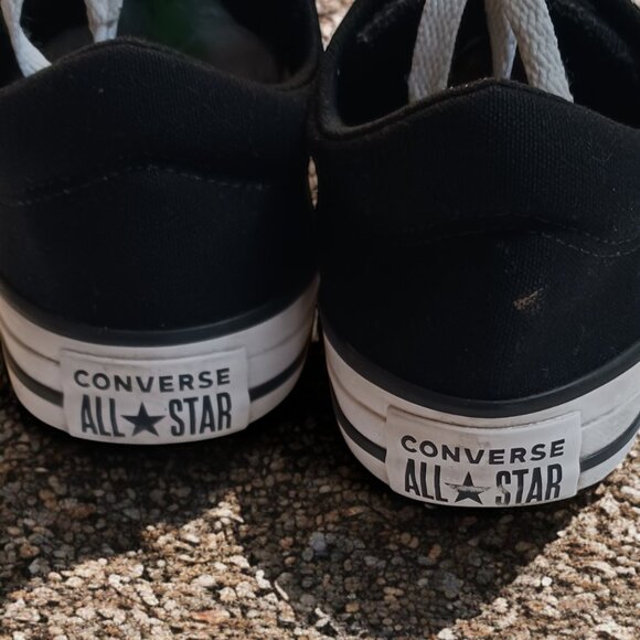 Vintage Y2K Converse Black & White Low Top Lace Up Skateboarding Shoes Size 9 - Picture 7 of 13